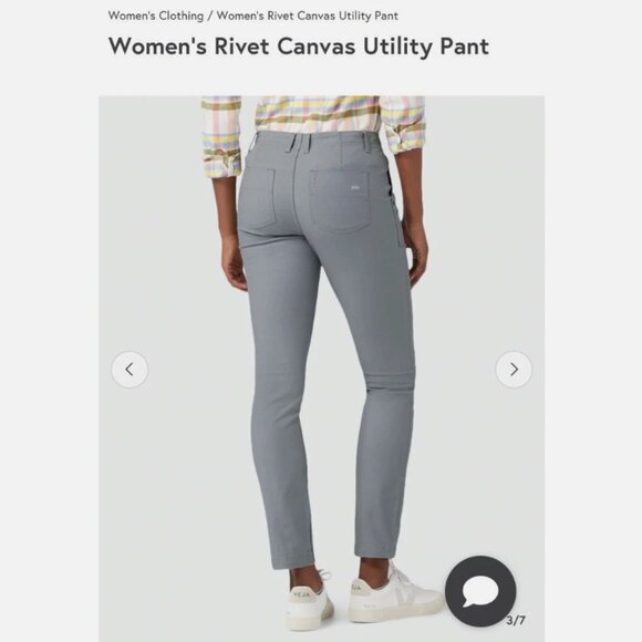 STIO women's rivet canvas utility pant blue - Picture 1 of 5